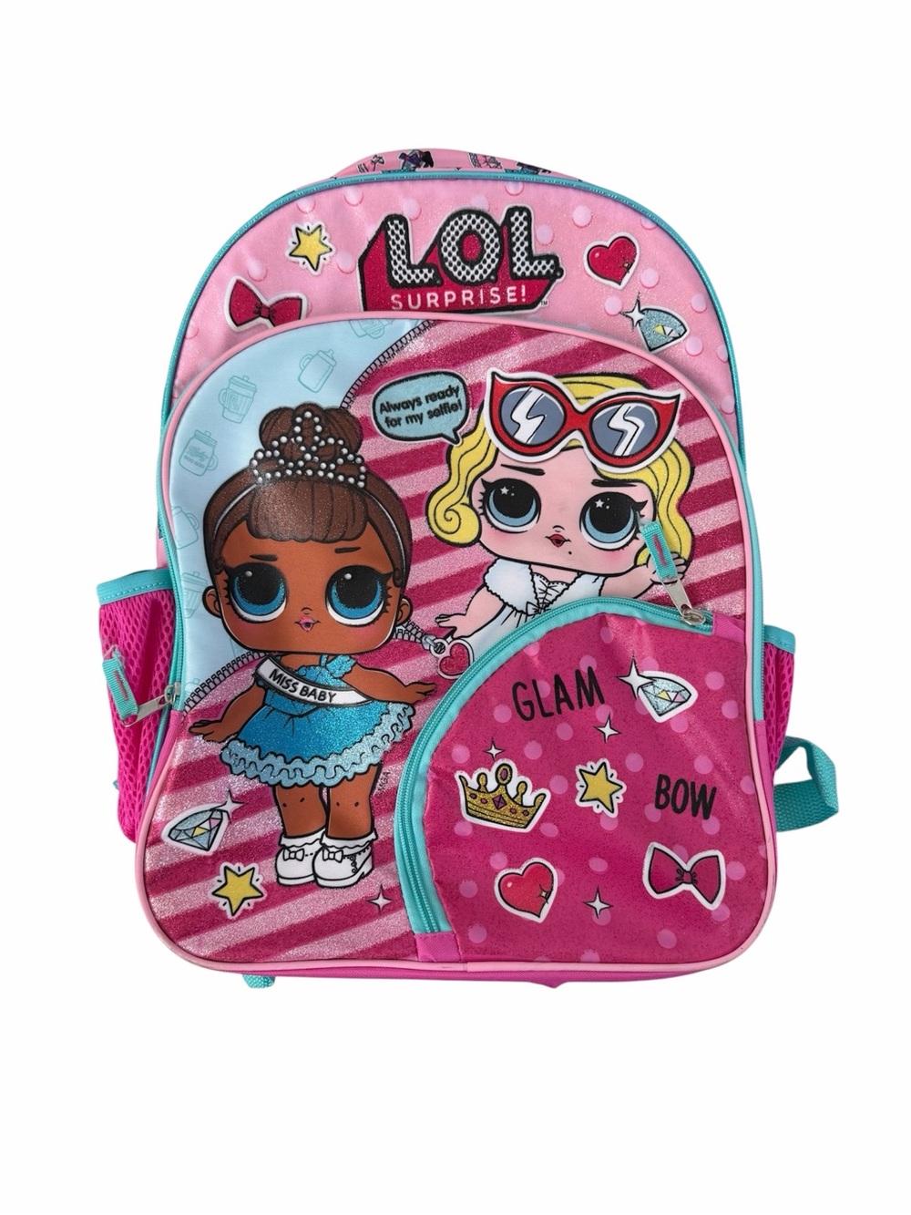 L.O.L. Surprise! Pink & Teal Character School Backpack